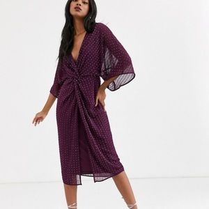 ASOS Linear Sequin Kimono Midi Dress. New! Size 8